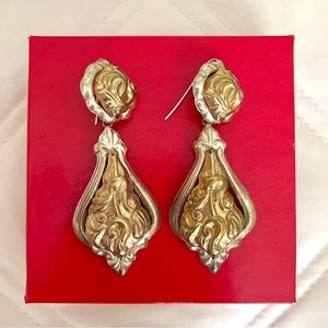Vintage Silver Plated Teardrop Earrings